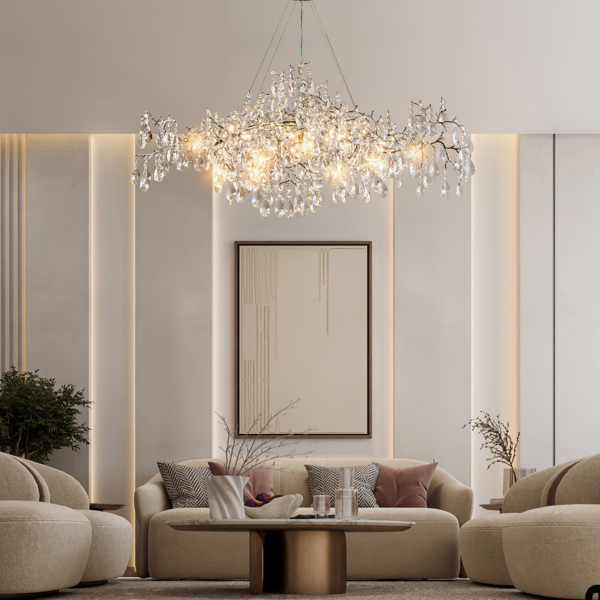 Modern Pendant Light 18 Lamp Modern 47in Golden Silvery Boat Shaped Pendant Light | Dining Room Decoration, Living Room Decoration, Kitchen Pendant Light, Ceiling Pendant Light, Central Island Pendant Light