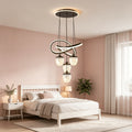 Modern Fashion LED Indoor Pendant Lights, 4 Pineapple-shaped Hanging Chandeliers, 3 Adjustable Color Temperatures, Adjustable Sensitivity, Home Lighting Fixtures Suitable for Kitchens, Dining Rooms, Bedrooms, And More