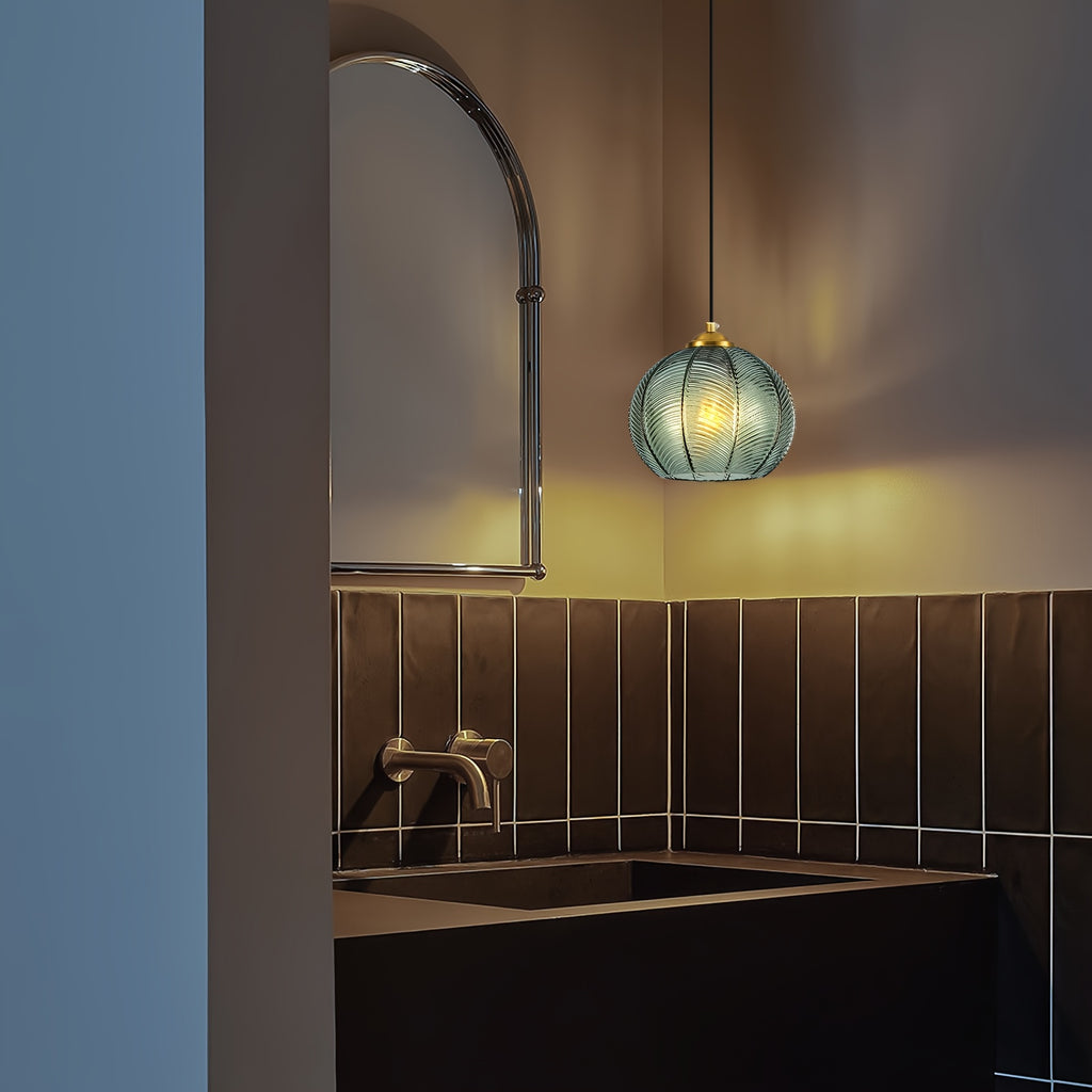 1pc\u002F2pcs\u002F3pcs Modern Gray-Green Glass Chandelier, Kitchen Island Hanging Pendant Light Blown Glass Spherical Pendant Light Modern Living Room Pendant Light Glass Pendant Light for Dining Room