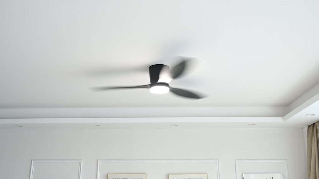 42 Inch Modern LED Ceiling Fan Light, 3 Fish Tail Shaped Fan Blades, With Remote Control, 3 Color Temperatures And 6 Adjustable Wind Speeds, Timing Function, Suitable For Indoor Use, Suitable For Living Rooms, Bedrooms, Dining Rooms, Study Rooms